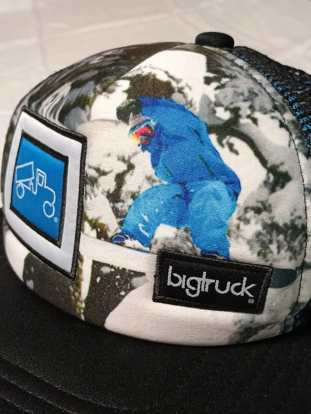 Bigtruck Kids Photography Series Snowboarder Trucker Hat Cap Black Blue 54cm